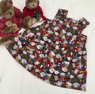 Christmas Bears - Toddler 3T Dress