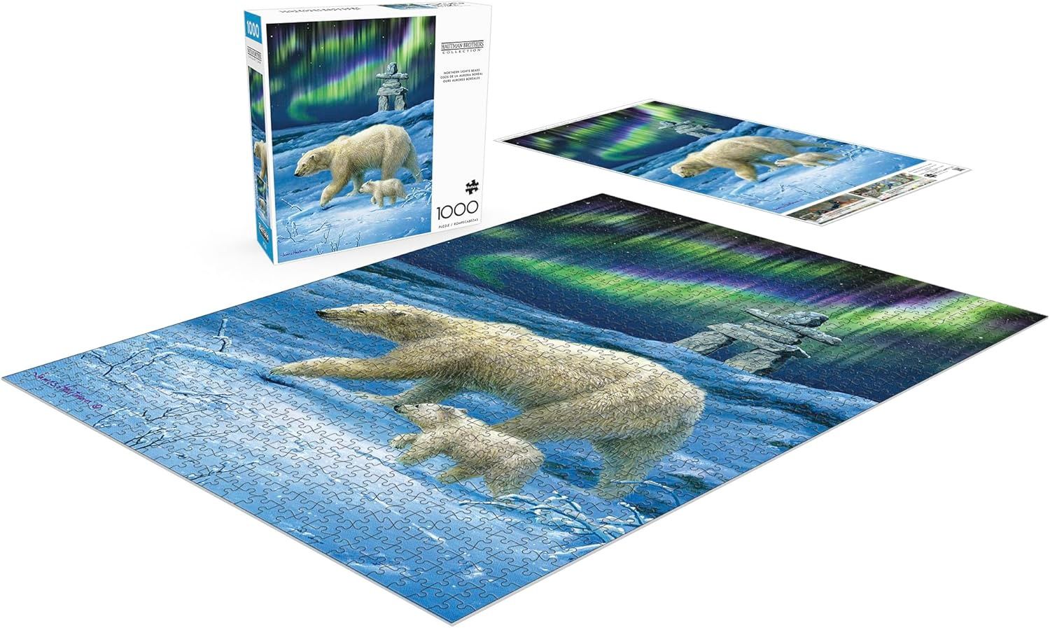 Northern Lights Bears 1000 pc Puzzle