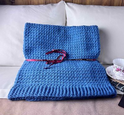 Country Blue Throw - Weighted