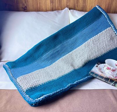 Receiving Blanket - Country Blue &amp; Gray