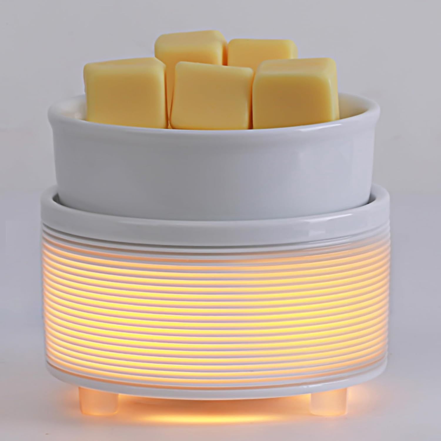 Ceramic 3 in 1 Wax Melt, Candle Warmer, Essential Oil - White