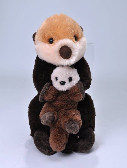 Wild Republic - Mom Baby Sea Otter Stuffed Animal 12"
