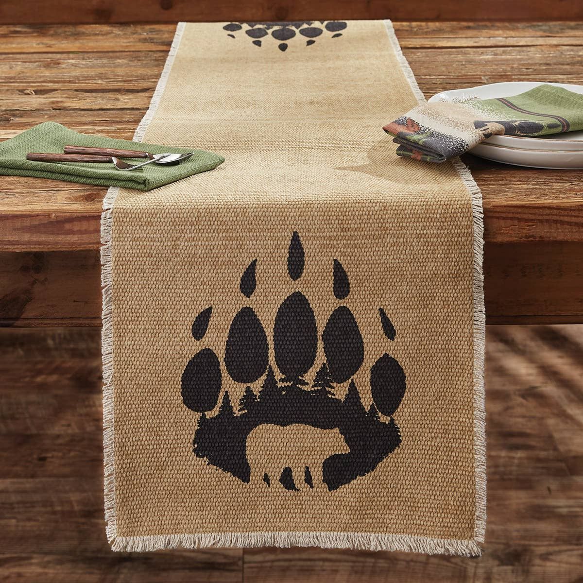 Bear Paw Table Runner 54" L