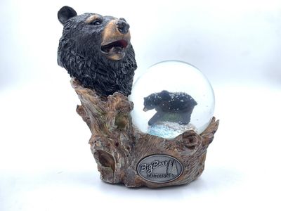 Black Bear Head Snow Globe Wrangell Alaska