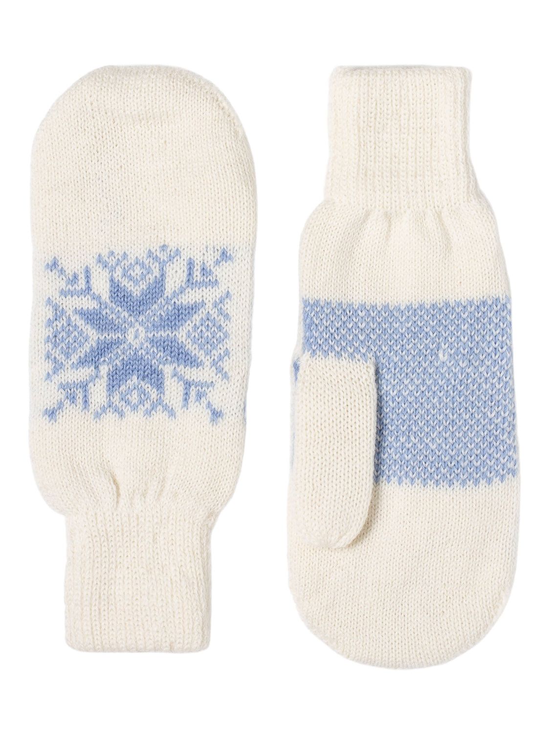 Snowstorm Wool Mittens, Color: White