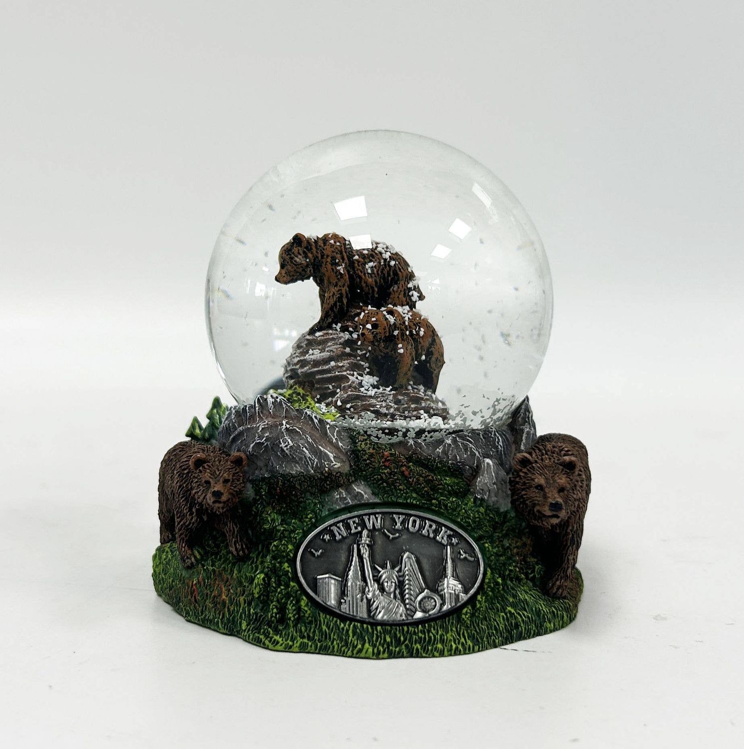 Grizzly Bear 2 Snow Globe Wrangell Alaska