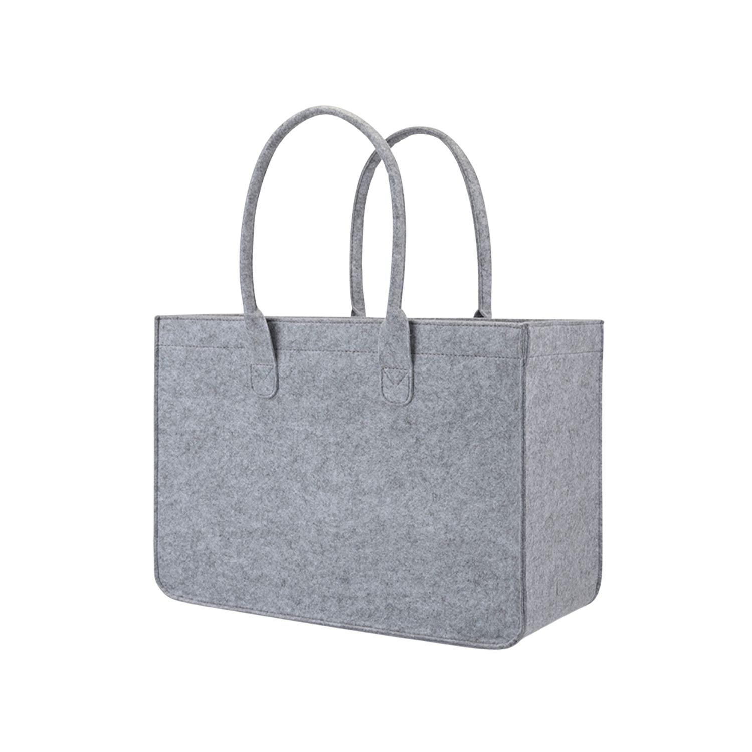 Felt Shopper Tote - Reusable Shopping Bag, Color: Stone
