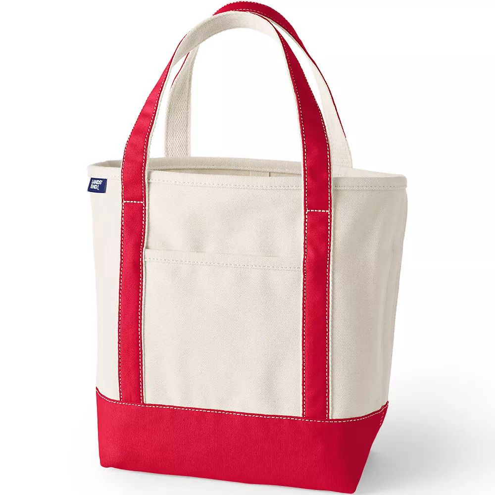 Medium 5 Pocket Open Top Canvas Tote Bag