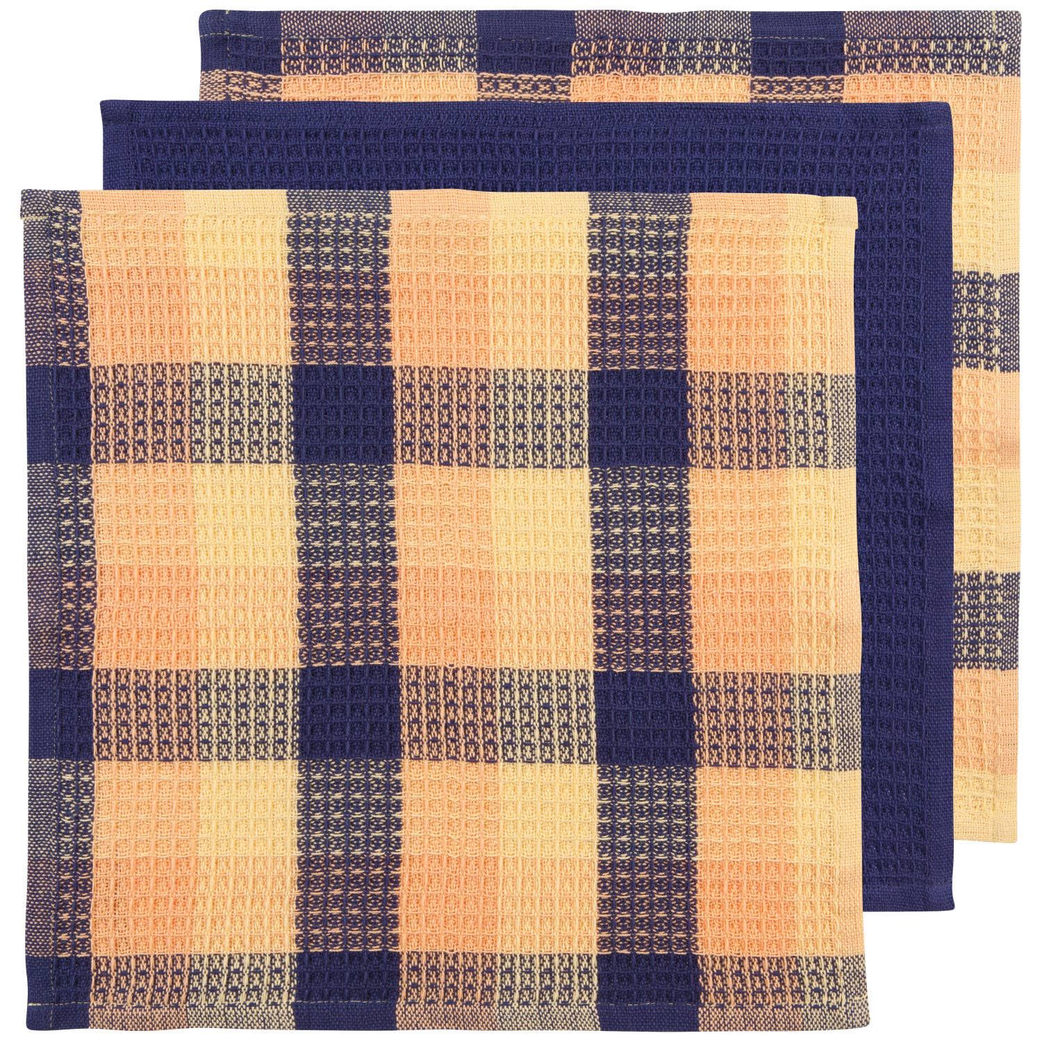 Check Dusk Waffle Dishcloths
