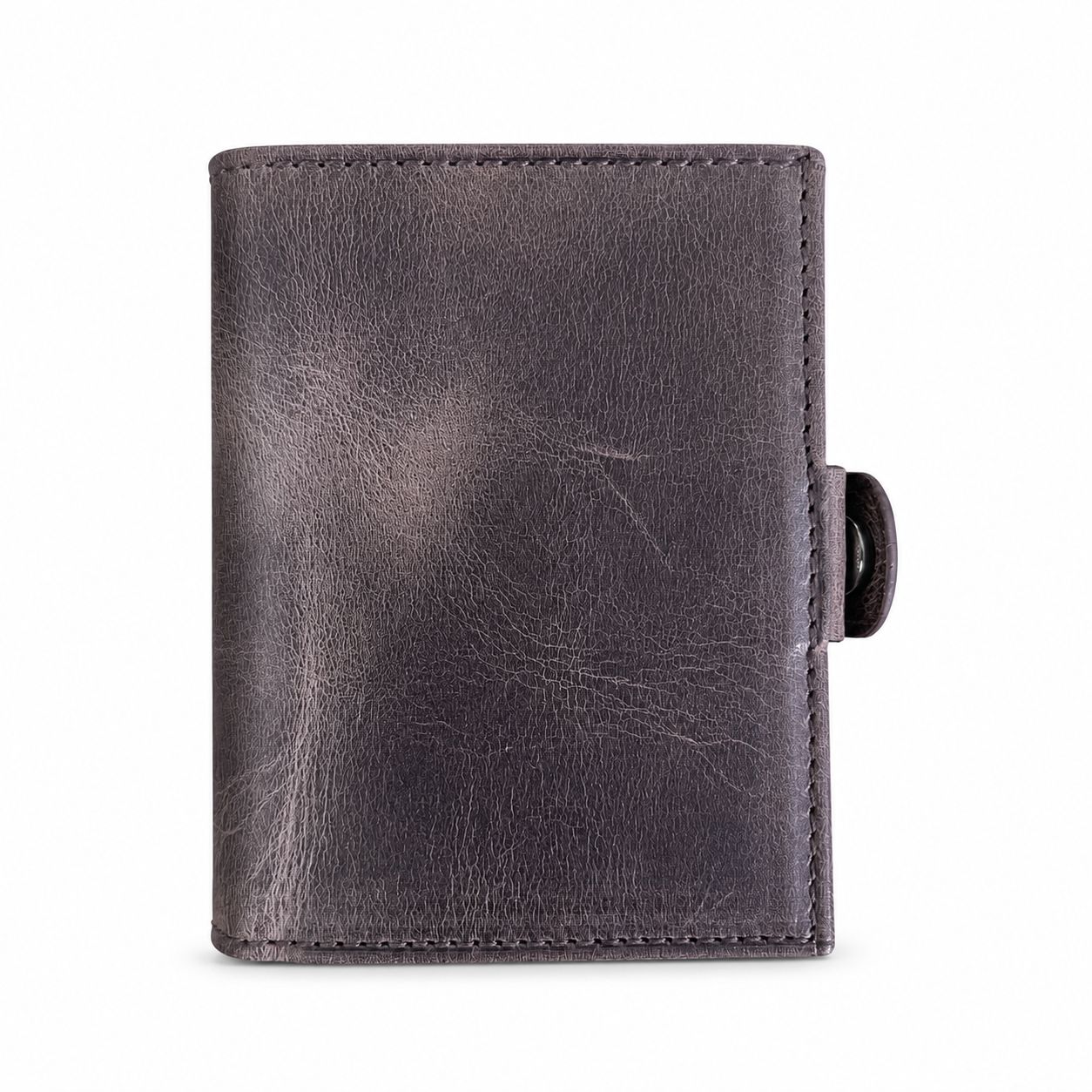 Sahara Genuine Leather Minimalist Trifold Wallet, Color: Coffee