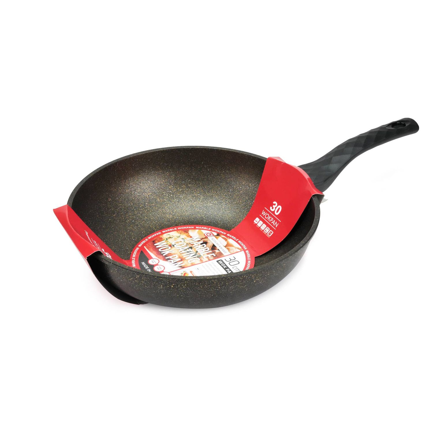 Kitchenware Marble Wok Pan 30cm