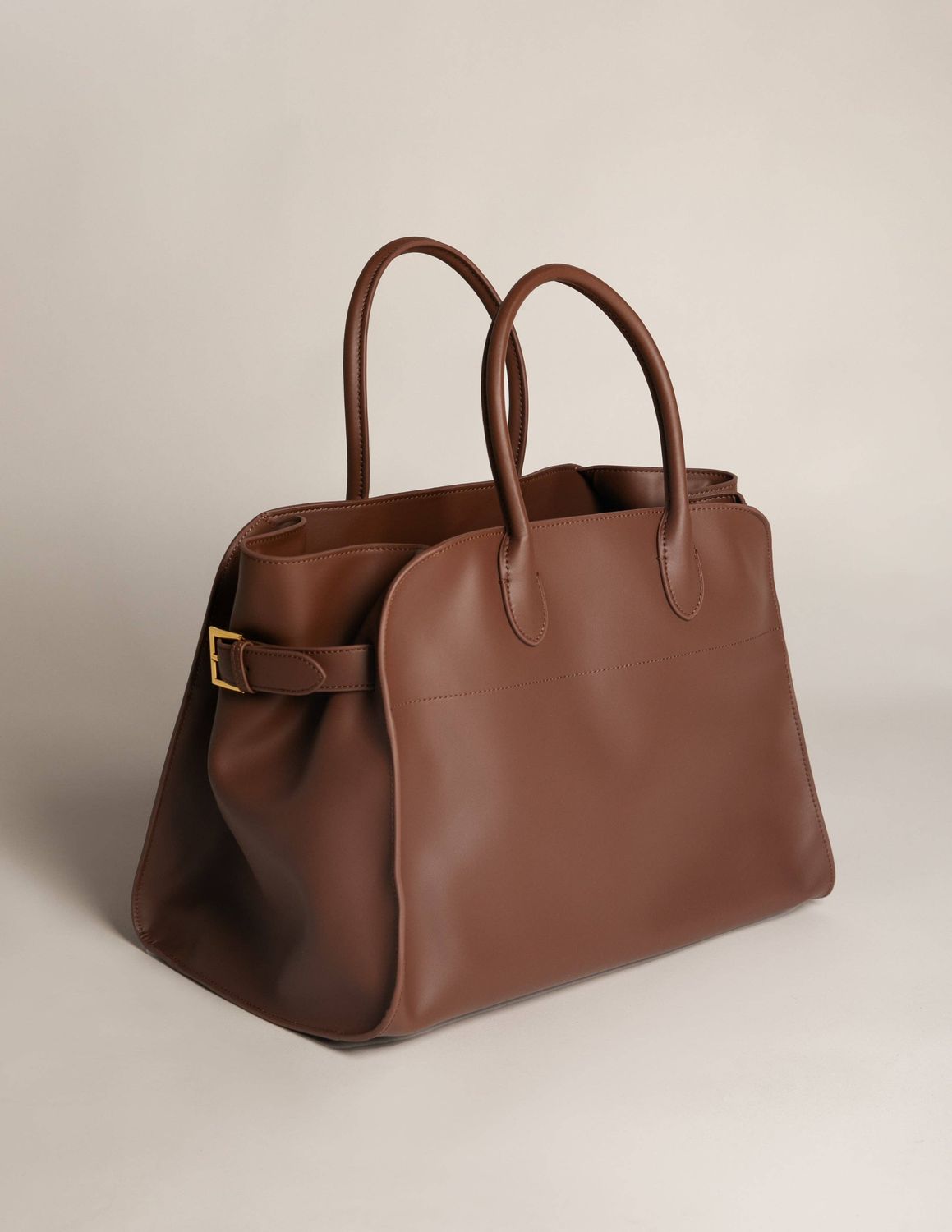 VALENTINA BAG Brown Leather, Color: Brown Leather