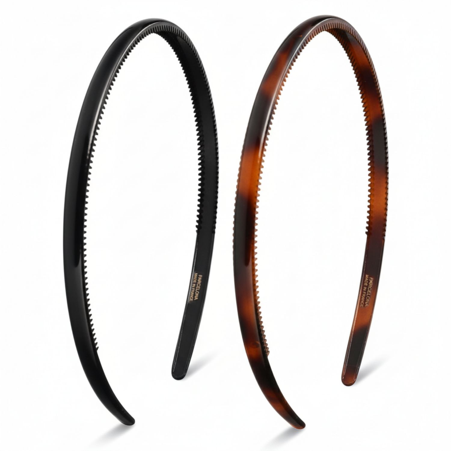 Parcelona French Nue Yoga Headband Inner Grip Teeth Hairband for Women &amp; Men Unisex, Color: Both (1 Tortoise Shell + 1 Black)