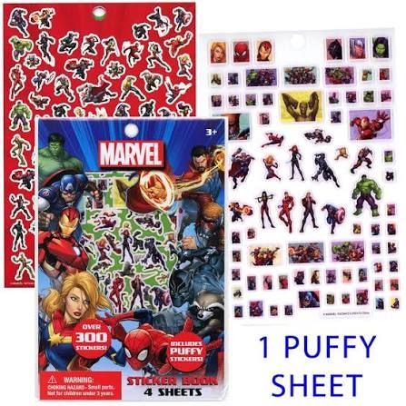 Marvel Sticker Book Includes Puffy Stickers