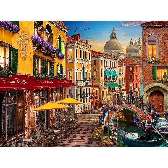 Venice Cafe 550 Piece Puzzle Vermont Christmas Company