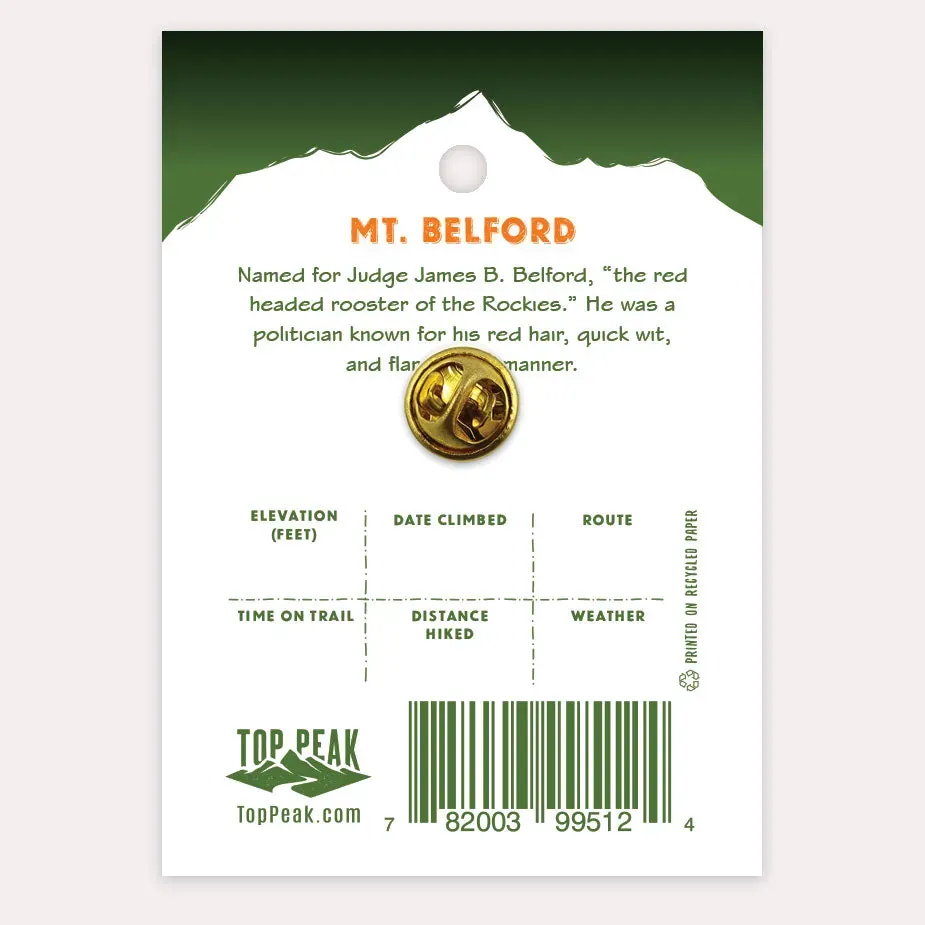 14er Pin - Belford, alternate view 1