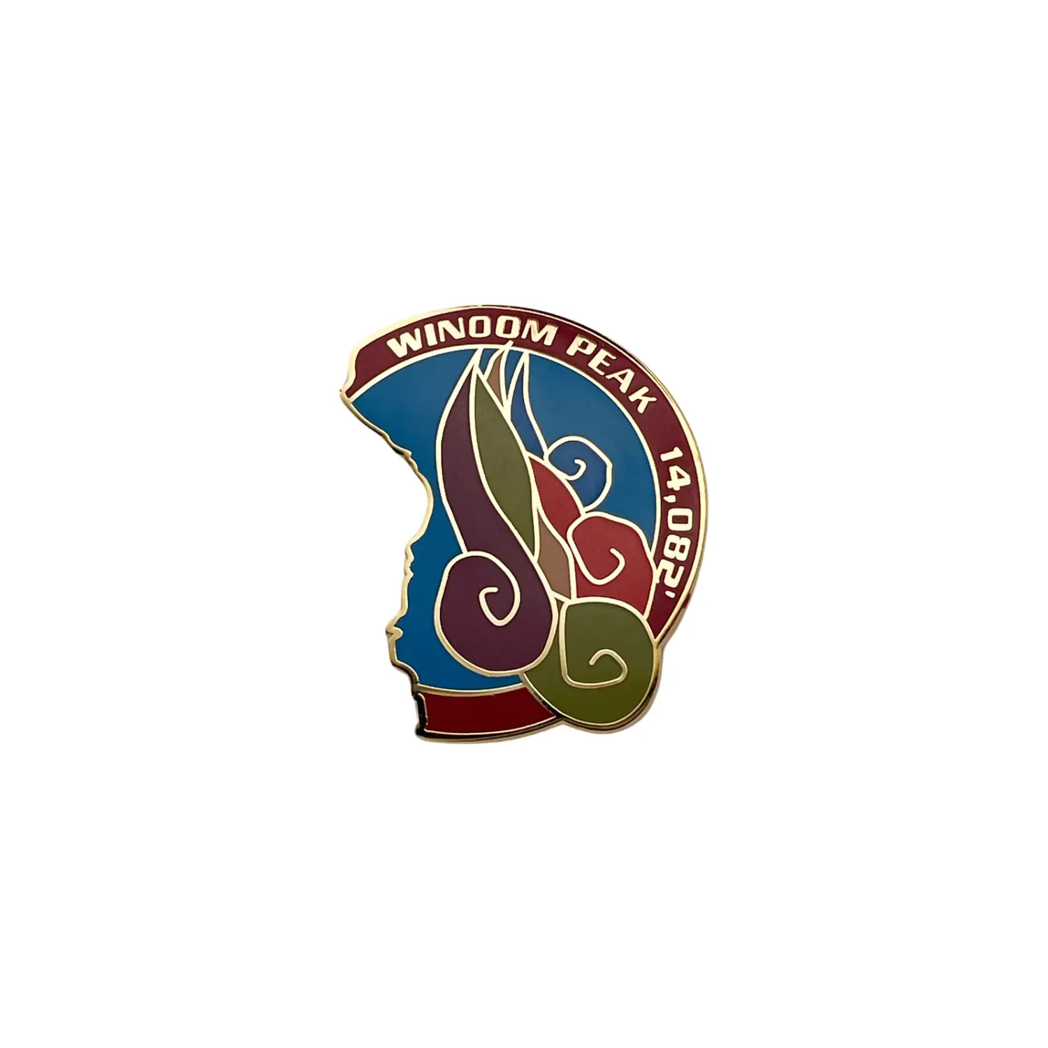 14er Pin - Windom, front view