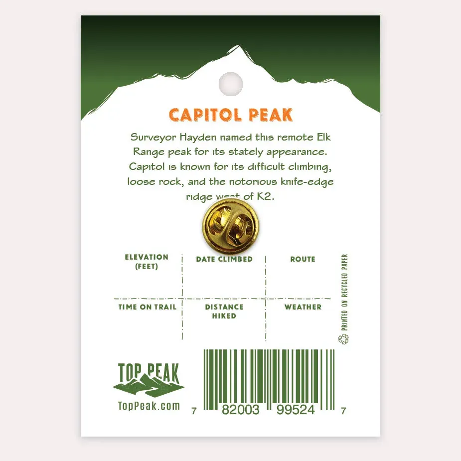 14er Pin - Capitol, alternate view 1
