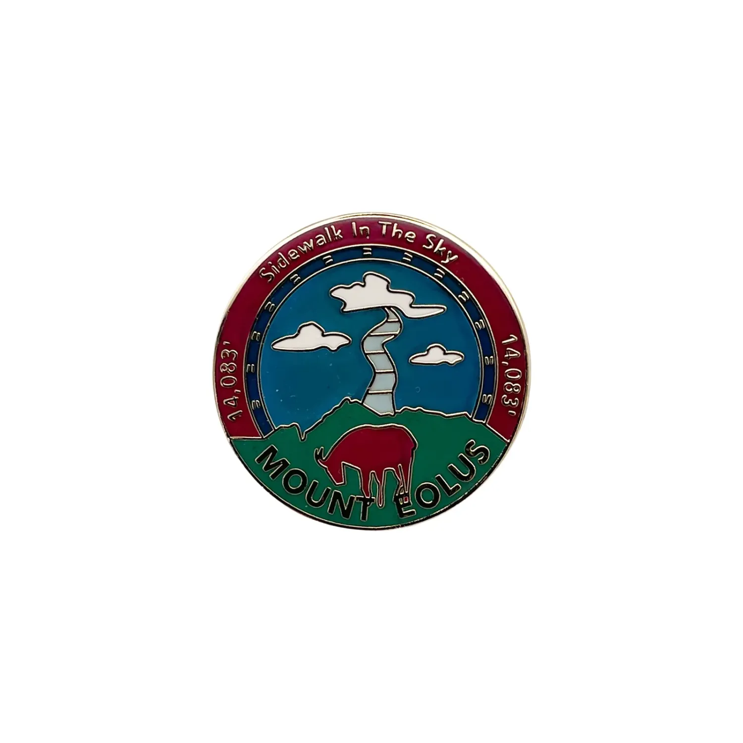 14er Pin - Eolus, front view