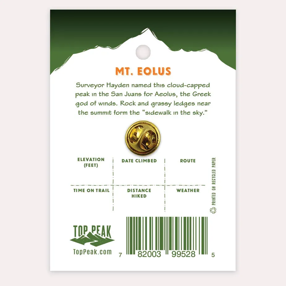 14er Pin - Eolus, alternate view 1