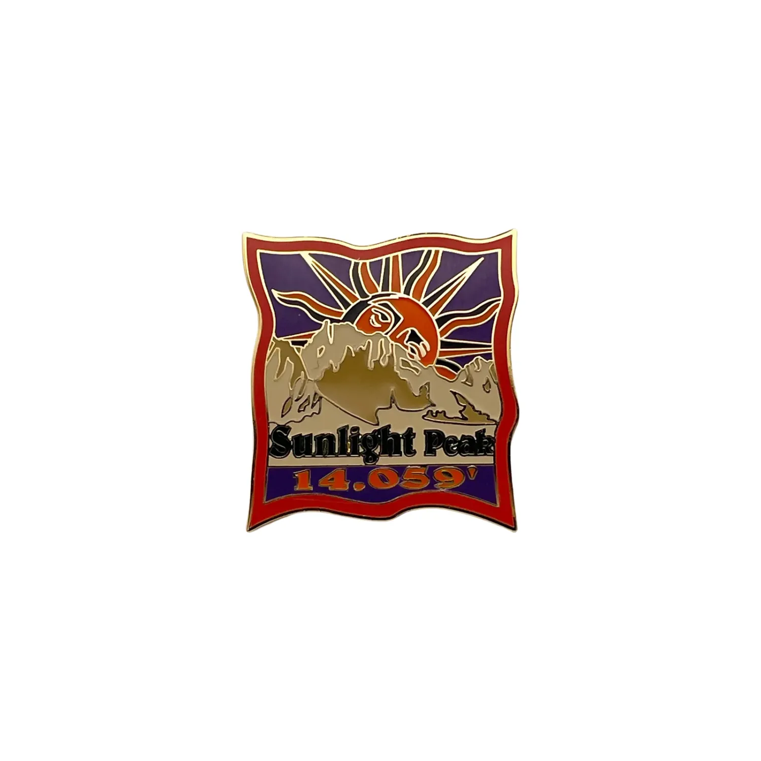 14er Pin - Sunlight, front view