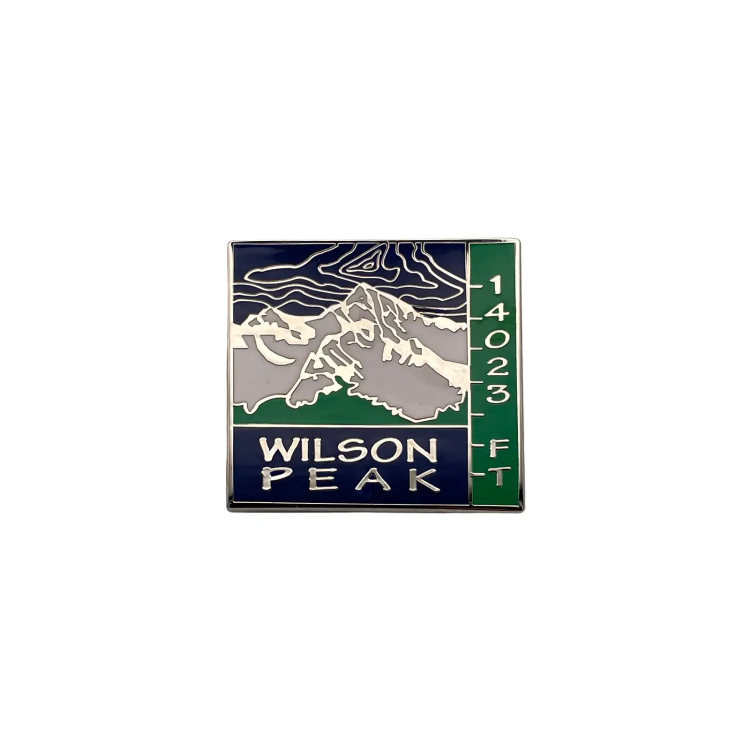 14er Pin - Wilson Pk., front view