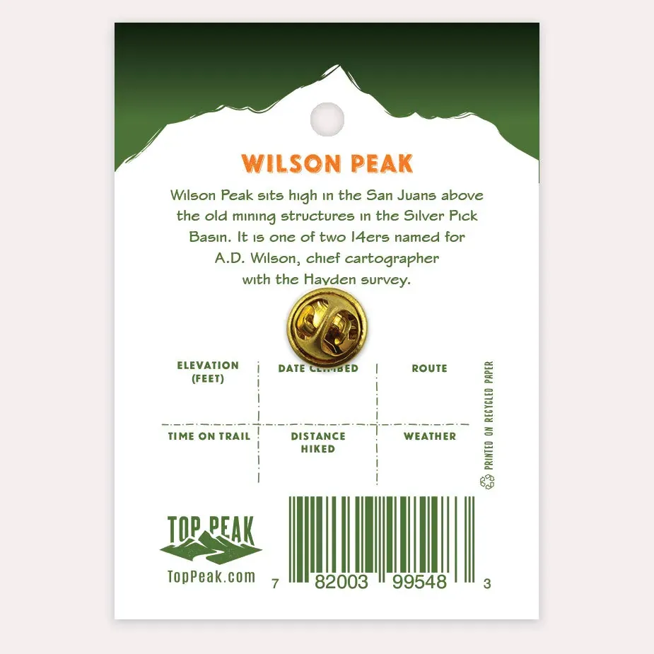 14er Pin - Wilson Pk., alternate view 1