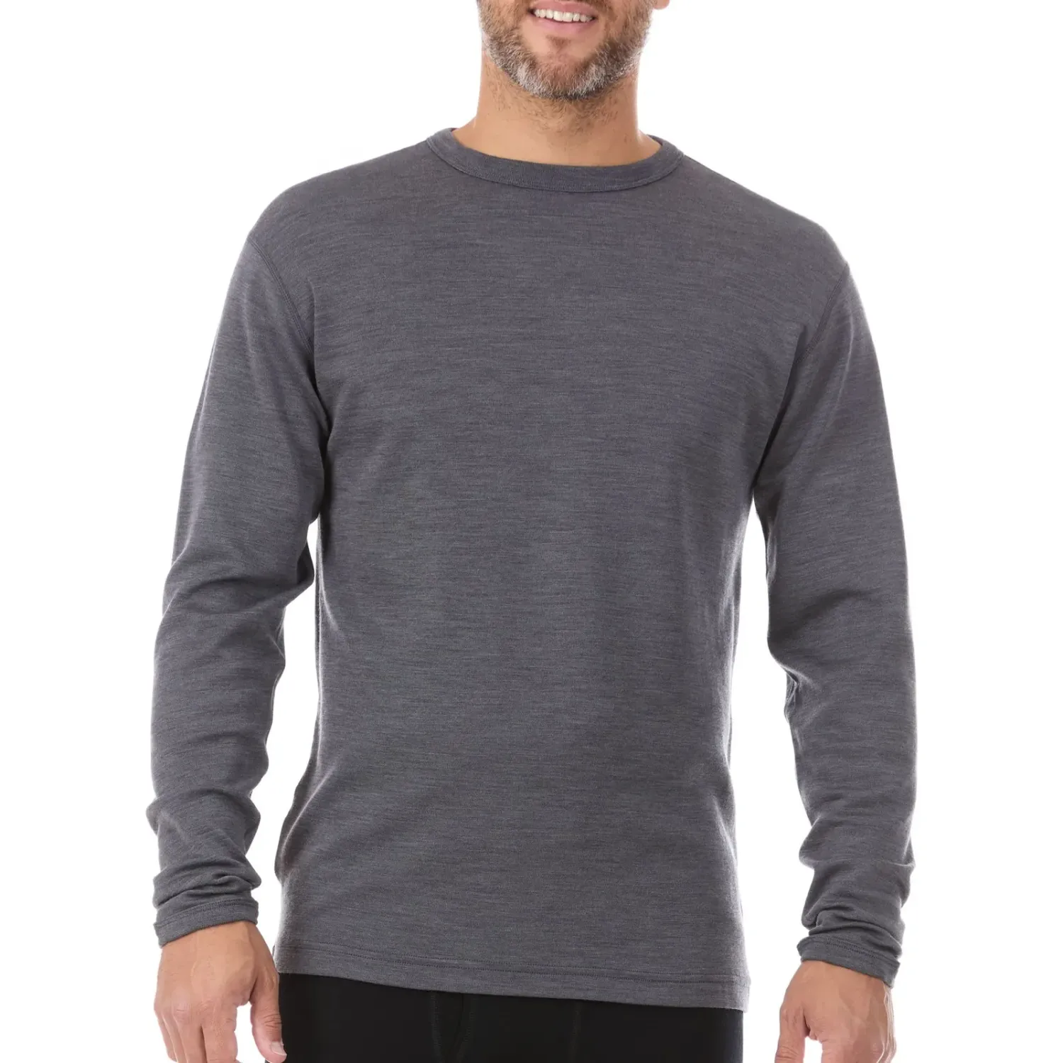 Minus33 33 MW Crew Charcoal Men's XXL, front view