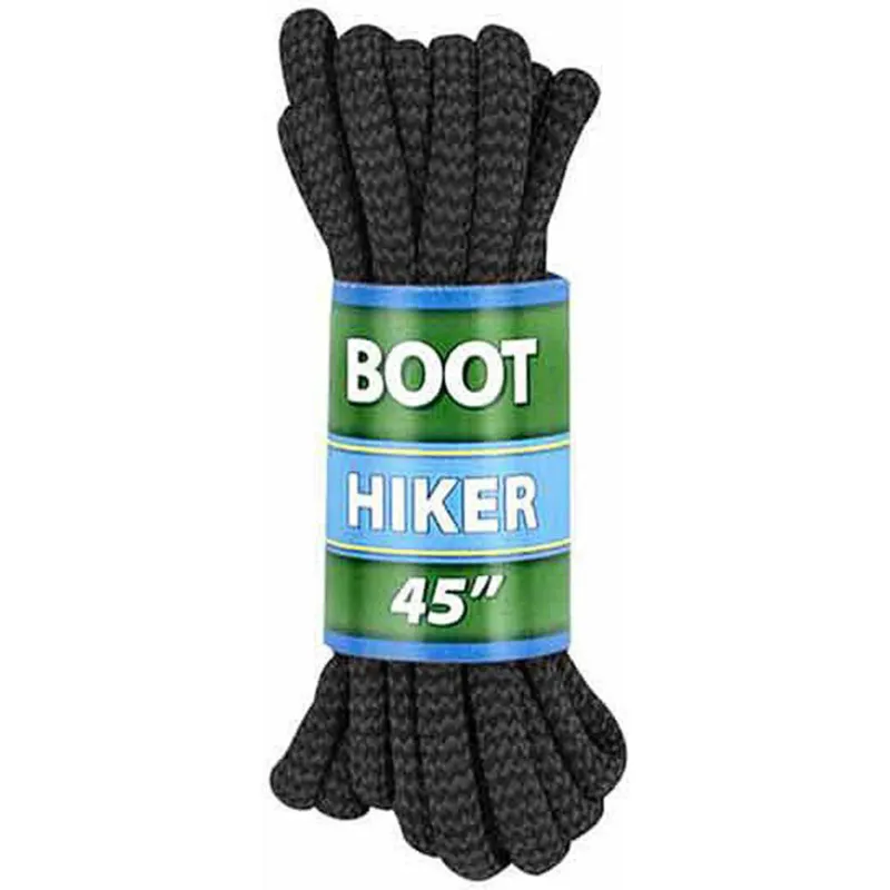 Alpine Boot Laces Black 45", front view