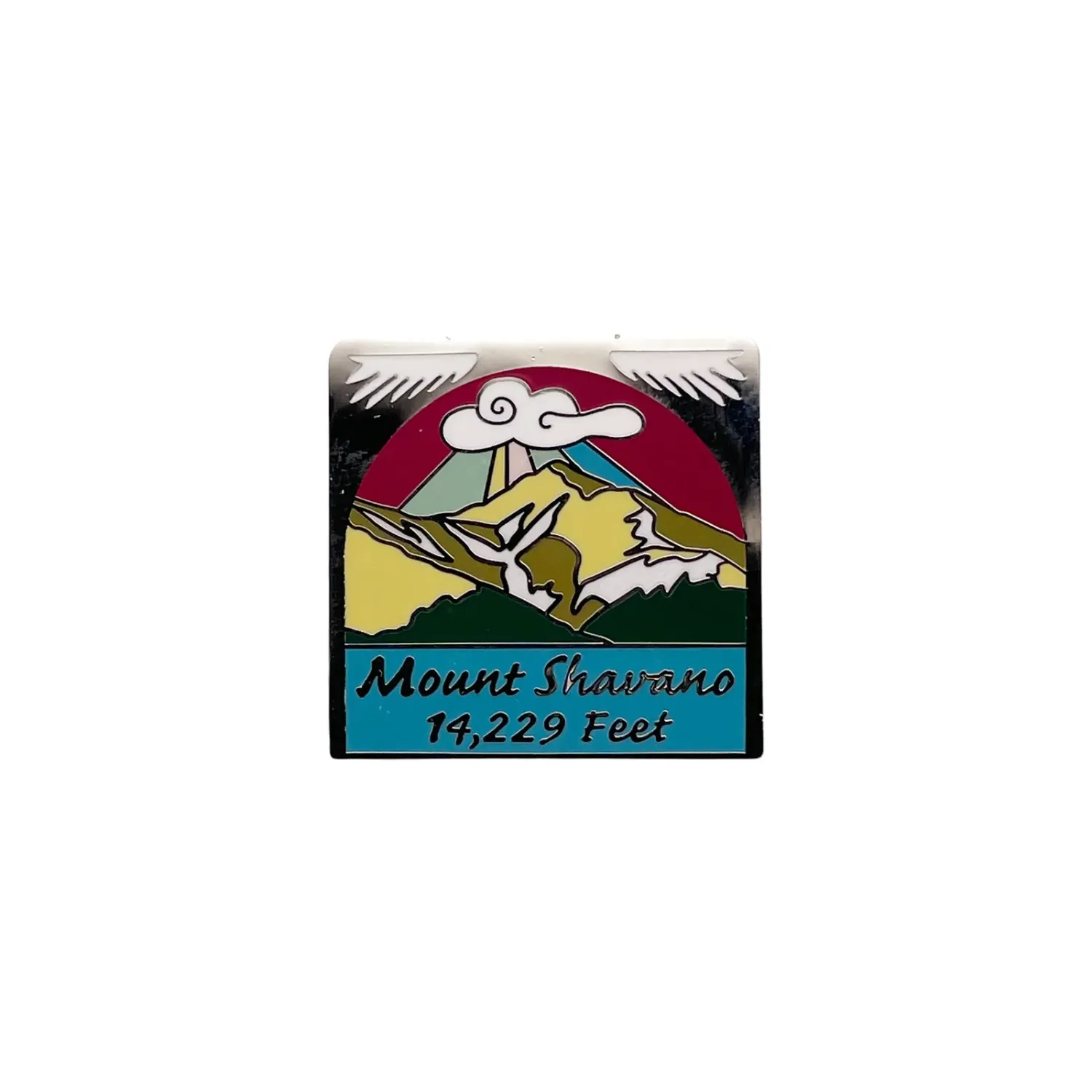 14er Pin - Shavano, front view