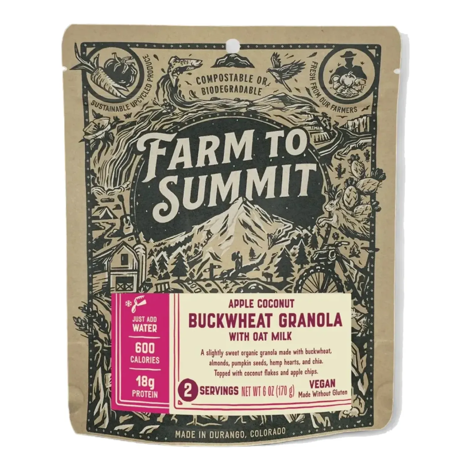 Farm to Summit Apple Buckwheat Granola, main view