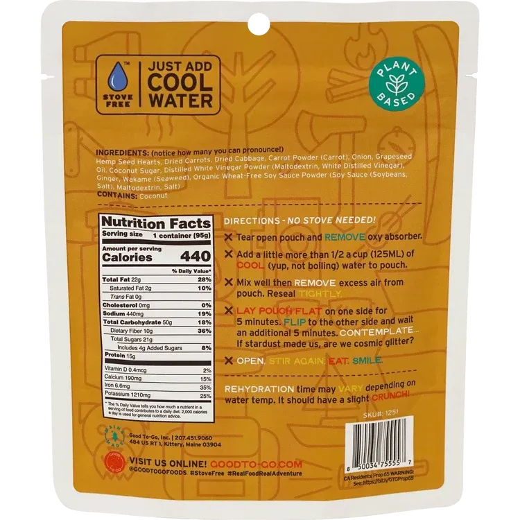 Good To-Go Carrot Ginger Power Bowl 1 Serv.