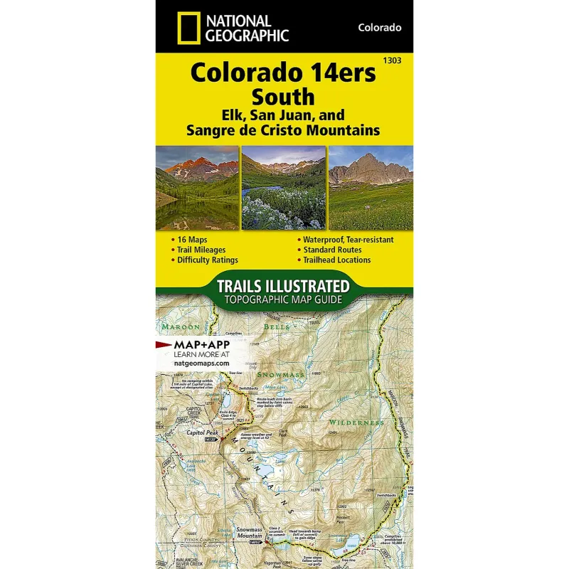 National Geographic CO 14ers South, front view