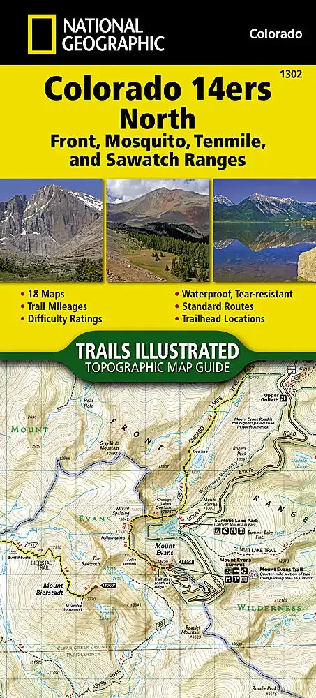 National Geographic CO 14ers North, front view