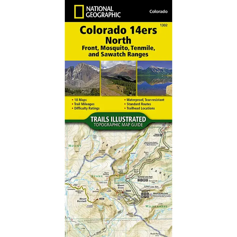 National Geographic CO 14ers North, front view