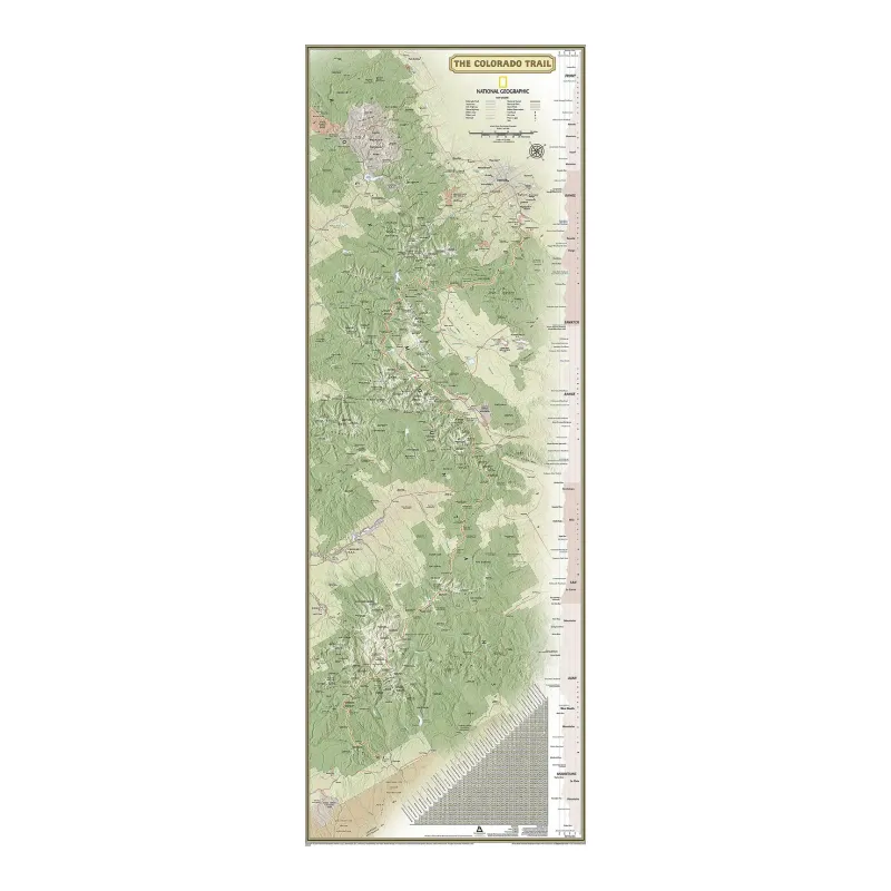 National Geographic CT Wall Map laminated, front view