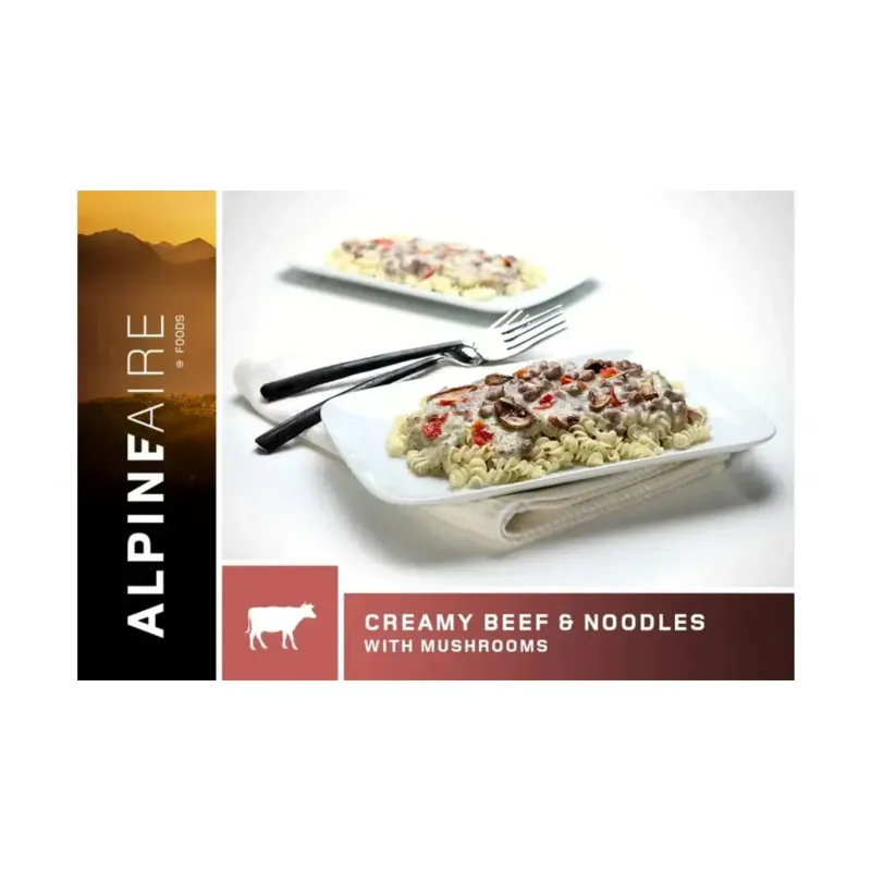 AlpineAire Creamy Beef and Noodles, front view