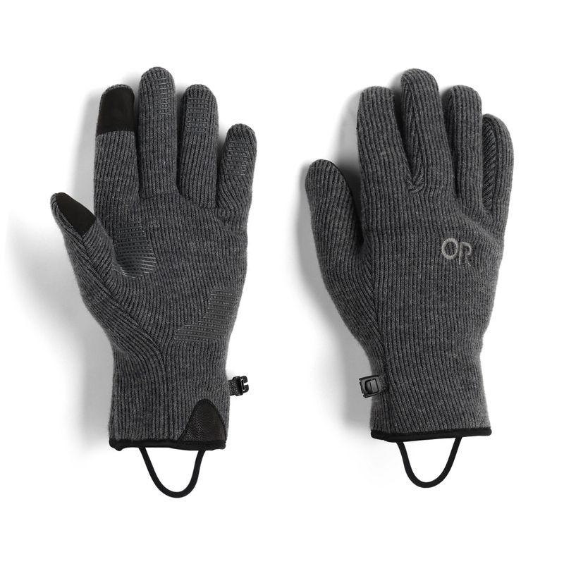 Outdoor Research Flurry Sens Glv Charcoal Men's L, front view