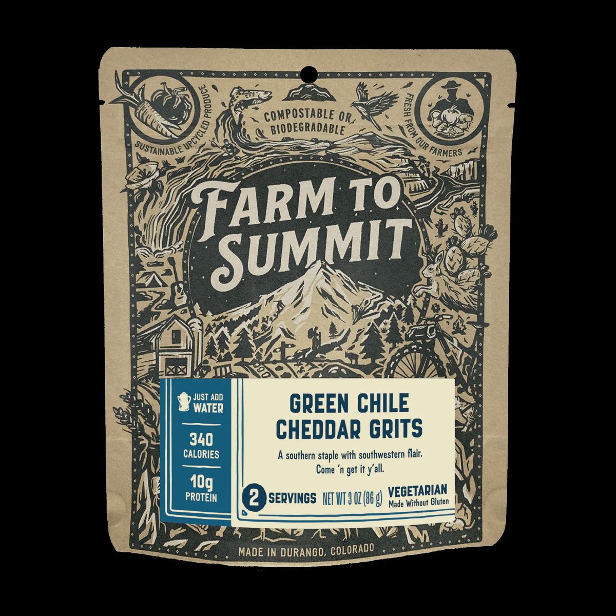 Farm to Summit Green Chile Cheddar Grits