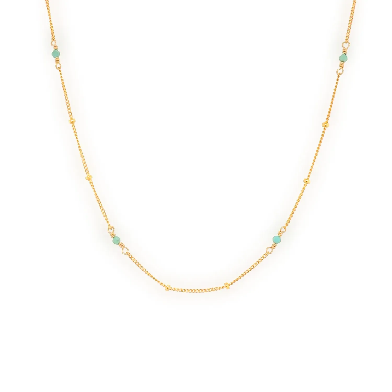 Sabina Flecks Necklace TURQ 15in
