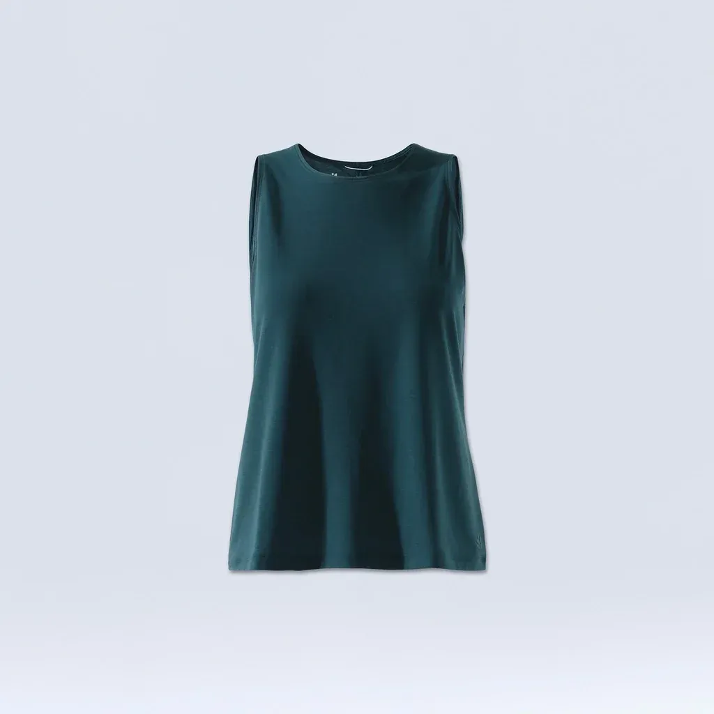 Wild Rye Women's Lola Muscle Tank / Spruce / 4, front view