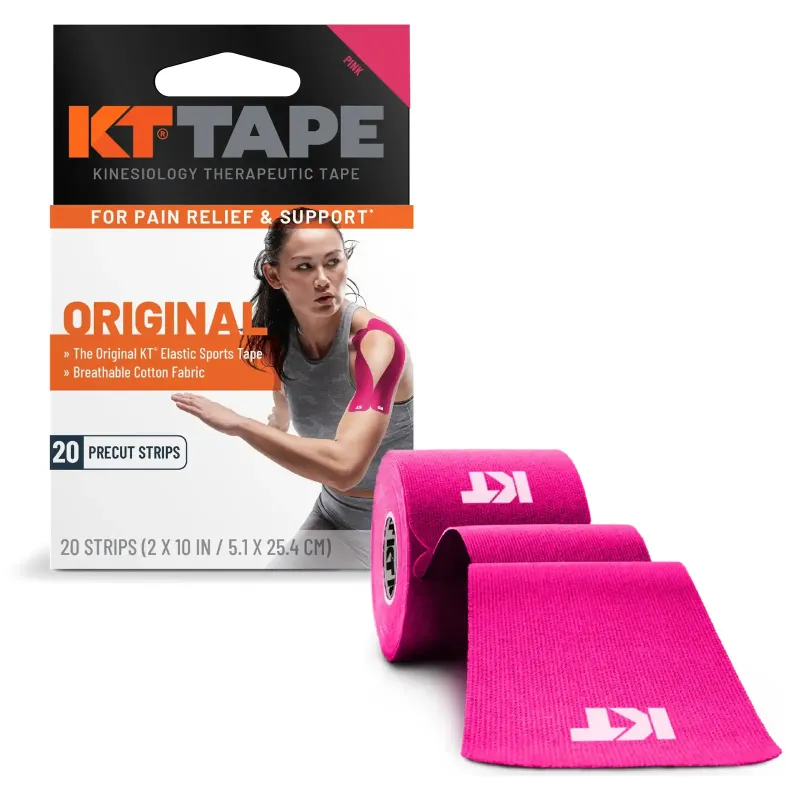 KT Tape Cotton Precut Pink, front view