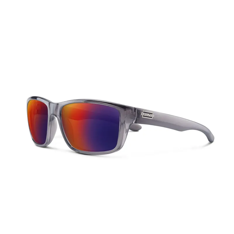 Suncloud Mayor Transparent Grey/Plasma Mirror, front view