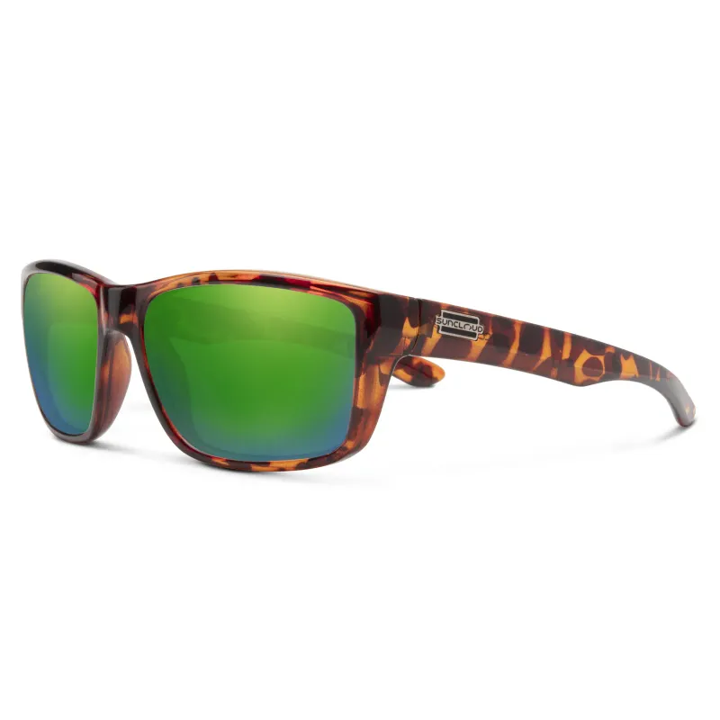 Suncloud Mayor Tortoise/Green Mirror, front view