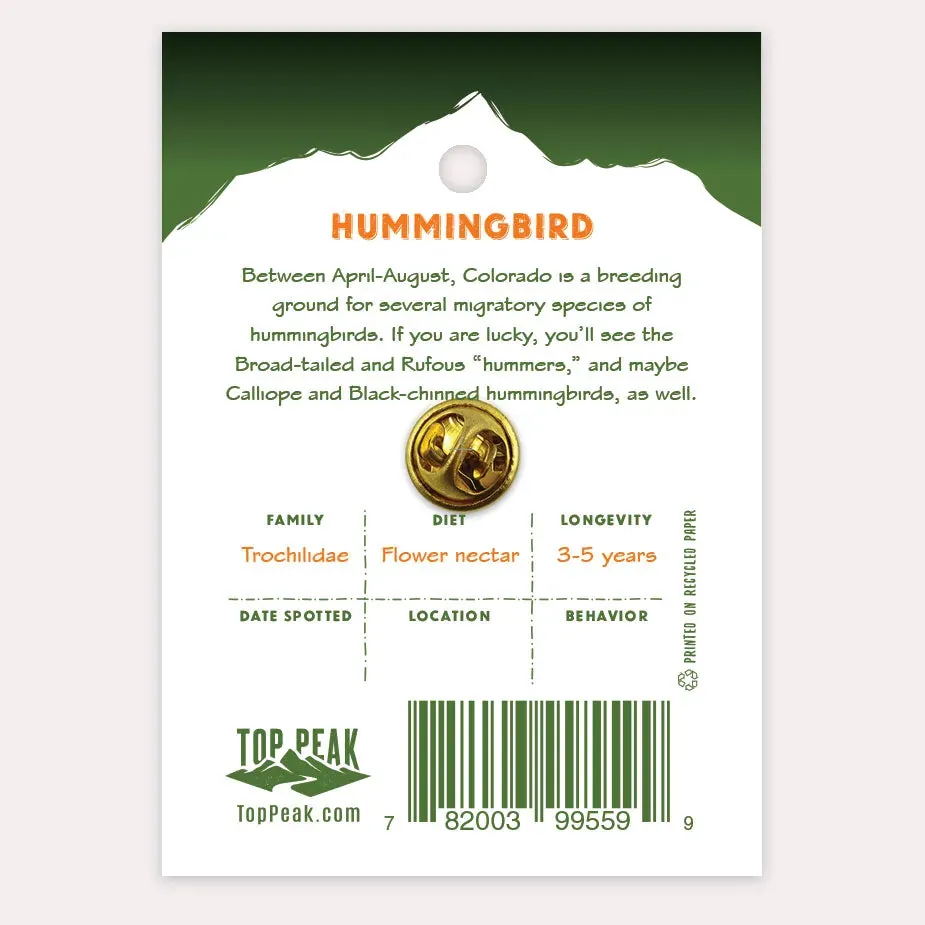 Pin - Hummingbird, alternate view 1