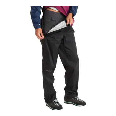 Marmot Women's PreCip Eco Full-Zip Pant Black XL, alternate view 1
