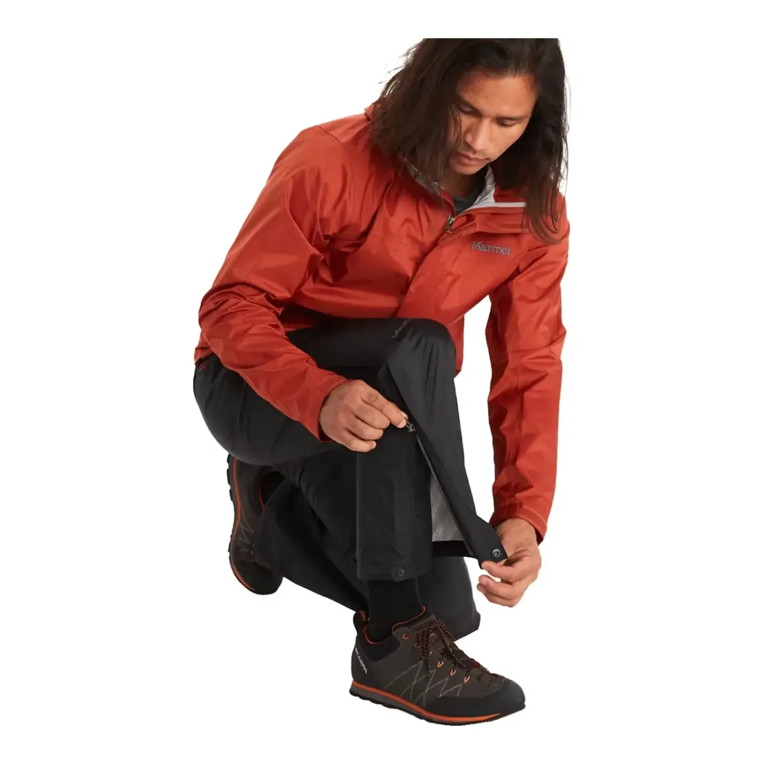 Marmot Men's PreCip Eco Full-Zip Pant Black XXL, alternate view 1