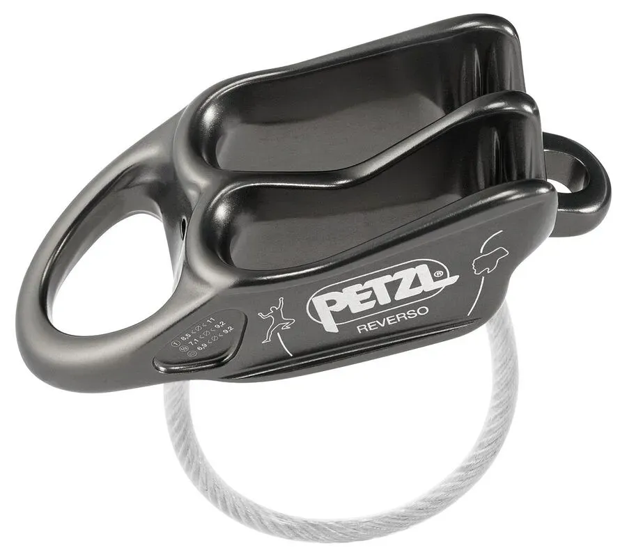 Petzl Reverso Grey in Grey, front view