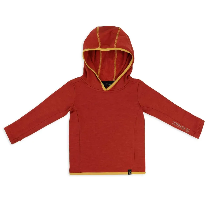 Milk X Whiskey Tumbler Grid Fleece Ember 3T in Ember, front view