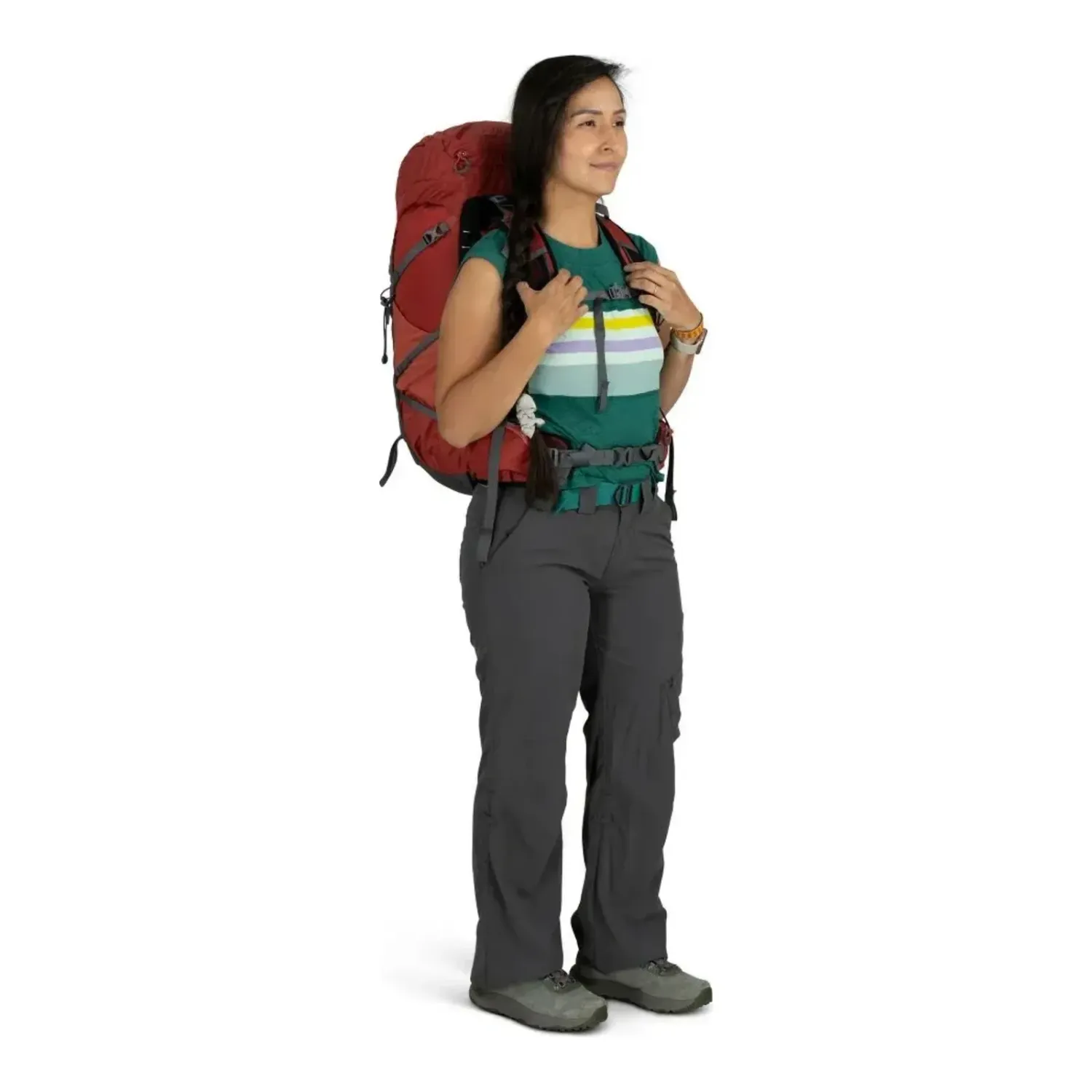 Osprey Women's Tempest 33 Backpack in Redpampascoalgrey Resized, alternate view 3